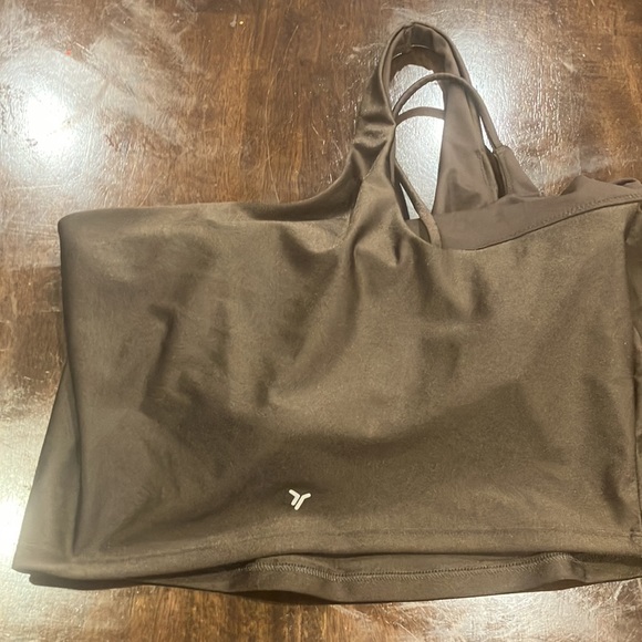 Old Navy Asymmetrical Brown Exercise Top-Large-Excellent Condition - Picture 4 of 4